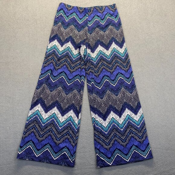 Fig and Flower Geometric Wide Leg Pull On Pant Woman’s Size M,Elastic Waist - Picture 9 of 10